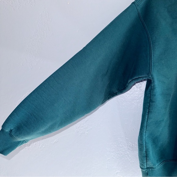 Land’s End Vintage Green Quarter Button Pull Over Sweater Size Medium - Picture 4 of 5